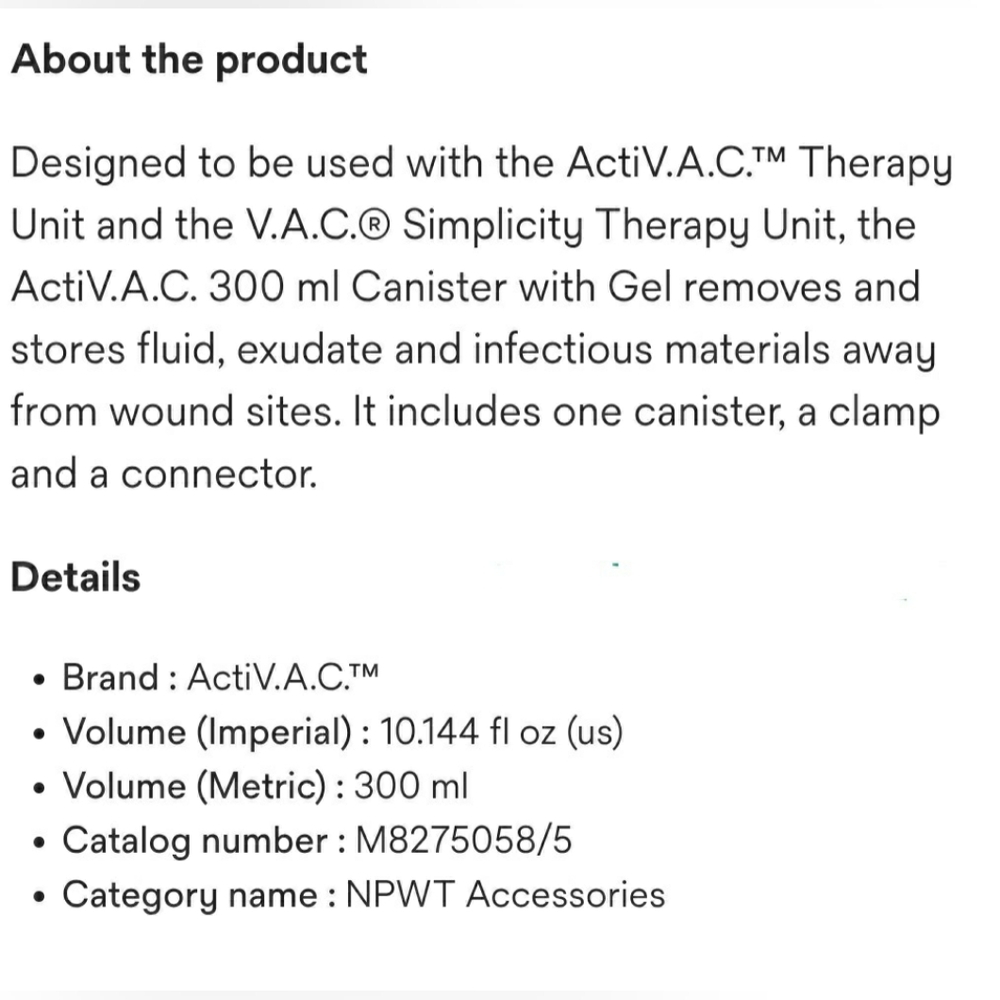 3M ActiV.A.C. Canister with Gel - Lot Of 10 - Picture 4 of 5